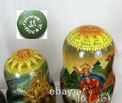 Unique Russian Nesting Doll Russian Fairy-Tales-Set of 11- Artist Signed