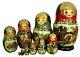 Unique Russian Nesting Doll Russian Winter Troika- Artist Signed-10 Pieces