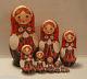 Very Big Russian Matryoshka Wooden Nesting Dolls 10 Pieces Unique Coloring
