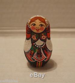 VERY BIG Russian Matryoshka Wooden Nesting Dolls 10 Pieces Unique Coloring
