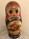 Vintage 1990s Hand Painted Russian Nesting Doll Signed 7 Pcs Fairy Tale