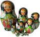 Vintage Nesting Doll Khorovod Folk Dance Matryoshka Russian Slavic Pagan 10pcs