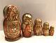 Vintage Russian Religious Icon Nesting Doll 5pc Trinity 7h Signed