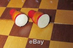 VTG 1970's Chess Set Russian Nesting Doll Matryoshka With Board