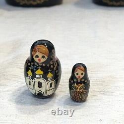 VTG Hand Painted Russian Nesting Doll 10 pc LARGE 12 Matryoshka Signed