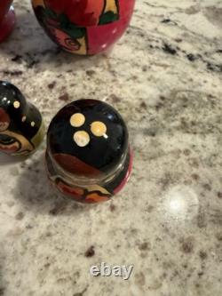 VTG Hand painted Authentic Ukrainian nesting dolls Set Of 5 Made In Ukraine Read
