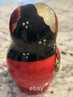 VTG Hand painted Authentic Ukrainian nesting dolls Set Of 5 Made In Ukraine Read