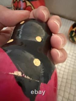 VTG Hand painted Authentic Ukrainian nesting dolls Set Of 5 Made In Ukraine Read