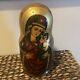 Vtg Religious Russian Nesting Doll Hand Painted Signed Gorgeous Orthodox Icons