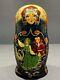 Vtg Russian Matryoshka Nesting Dolls 8 Hand Painted 7 Pieces Signed By Artist