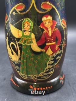VTG Russian Matryoshka Nesting Dolls 8 Hand Painted 7 Pieces Signed by Artist