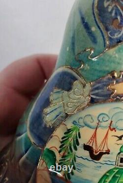 VTG Russian Roly Poly Doll Chime Bell Hand Painted Rolly Vintage Signed