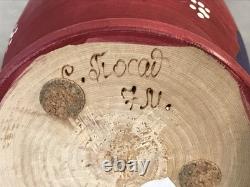 VTG Santa Claus Russian Matryoshka 7pc Nesting Dolls Signed Sergiev Posad MINT