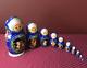 Very Beautiful Large Russian Handpainted Set Of Nesting Dolls 10 Count
