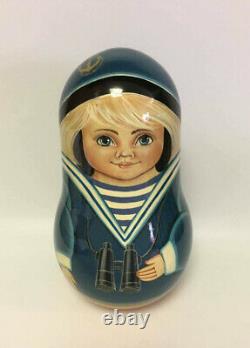 Very Big Russian Matryoshka Roly Poly Doll Hand Painted #3