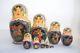 Vintage 10pcs Signed Matryoshka Russian Fairy Tale Nesting Doll Magnificent #126
