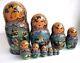Vintage 10pcs Signed Matryoshka Russian Fairy Tale Nesting Doll Magnificent 1998