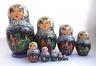 Vintage 10pcs Signed Matryoshka Russian Fairy Tale Nesting Doll Magnificent 2000