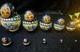 Vintage 10 Piece Matryoshka Russian Nesting Dolls Hand Painted Lacquered Wood