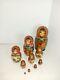 Vintage 10 Piece Russian Nesting Doll Set Handpainted Signed, Not Mass Produced