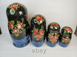 Vintage 12 piece Russian Nesting Dolls Signed Hand Painted Fairytales