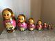 Vintage 1992 Hand Painted Russian Nesting Dolls Zagorsk Signed 7 Pcs Churches