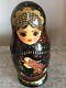 Vintage 1992 Hand Painted Russian Nesting Dolls Zagorsk Signed 9 Pcs Firebird