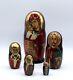Vintage 1994 Hand Painted Russian Orthodox Matryoshka Nesting Doll