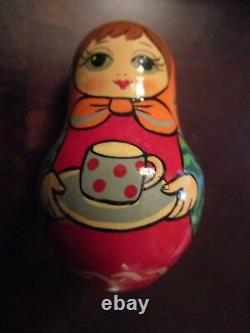 Vintage 7 Russian Nesting Dolls/ornaments In Original Box 2 Original