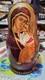 Vintage Artisan Signed Religious Russian Nesting Matryoshka 5 Wood Dolls