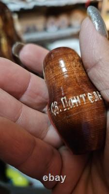 Vintage ARTISAN Signed Religious Russian Nesting Matryoshka 5 Wood Dolls