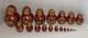 Vintage Ceprueb Nocag Hand Painted Signed Russian Nesting Doll 20 Piece Set Rare