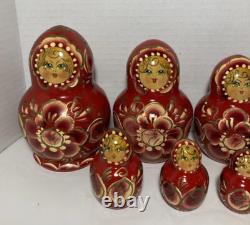 Vintage Ceprueb Nocag Hand Painted Signed Russian Nesting Doll 20 Piece Set Rare