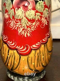 Vintage Exquisite Winter Scene Matryoshka Ornament Nesting Doll