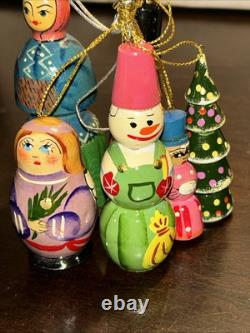 Vintage Exquisite Winter Scene Matryoshka Ornament Nesting Doll