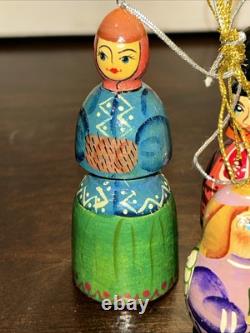 Vintage Exquisite Winter Scene Matryoshka Ornament Nesting Doll