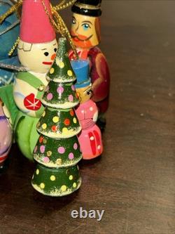 Vintage Exquisite Winter Scene Matryoshka Ornament Nesting Doll