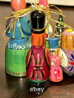 Vintage Exquisite Winter Scene Matryoshka Ornament Nesting Doll