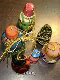 Vintage Exquisite Winter Scene Matryoshka Ornament Nesting Doll