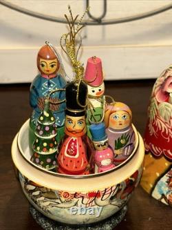 Vintage Exquisite Winter Scene Matryoshka Ornament Nesting Doll