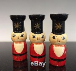 Vintage Hand Painted Russian Nesting Doll Matryoshka Doll Solider Set