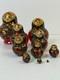 Vintage Hand Painted Russian Nesting Dolls Matryoshka Strawberries Signed 10 Pc