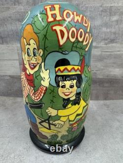 Vintage Howdy Doody Russian Nesting Dolls Set Of 5 Dolls -Rare HTF Ex Cond
