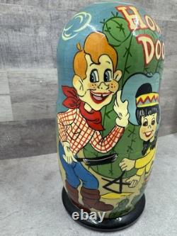 Vintage Howdy Doody Russian Nesting Dolls Set Of 5 Dolls -Rare HTF Ex Cond