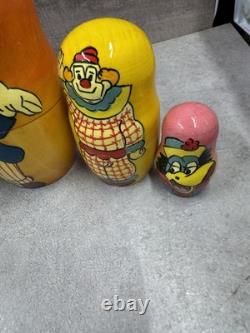 Vintage Howdy Doody Russian Nesting Dolls Set Of 5 Dolls -Rare HTF Ex Cond