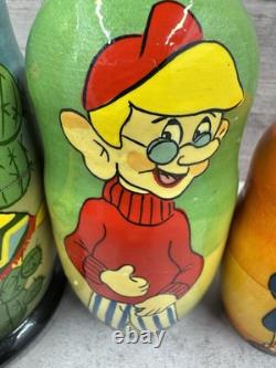 Vintage Howdy Doody Russian Nesting Dolls Set Of 5 Dolls -Rare HTF Ex Cond
