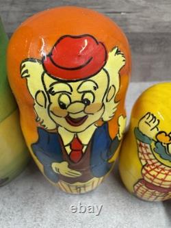 Vintage Howdy Doody Russian Nesting Dolls Set Of 5 Dolls -Rare HTF Ex Cond