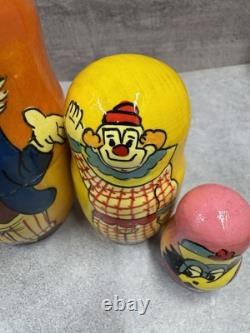Vintage Howdy Doody Russian Nesting Dolls Set Of 5 Dolls -Rare HTF Ex Cond