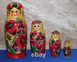 Vintage Lot of 9 Russian Matryoshka doll (Stacking Dolls) 45 Units