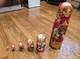 Vintage Matryoshka Russian Hand Painted Nesting Doll Bottle Holder 12